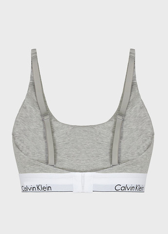 Серый топ бюстгальтер Calvin Klein без косточек хлопок