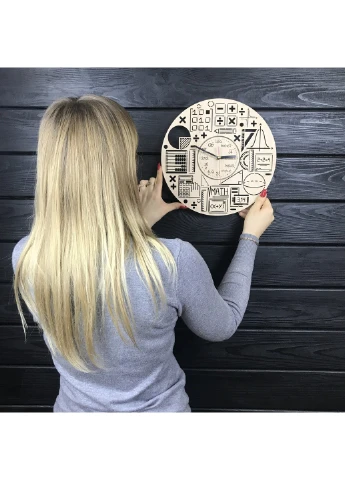 Дерев`яний настінний годинник «Математика» 7Arts (253566587)