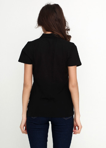 Черная женская футболка-поло Mexx однотонная