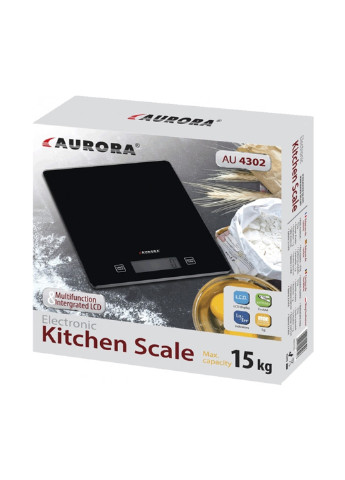 Весы кухонные Черные Aurora 4302au (131536821)