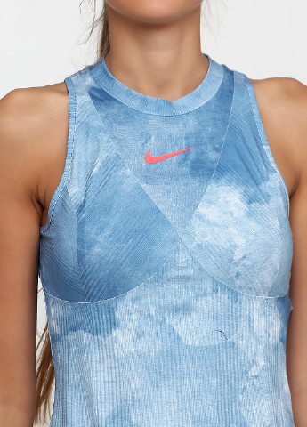 Голубое спортивное платье клеш Nike