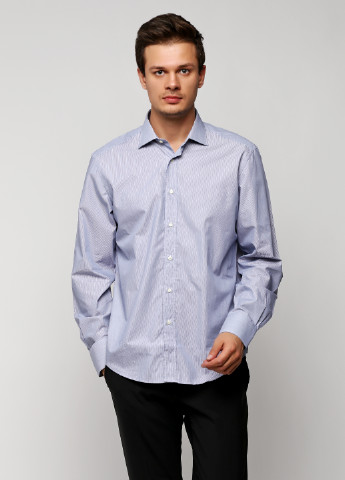 Голубой кэжуал рубашка в полоску Valentino с длинным рукавом