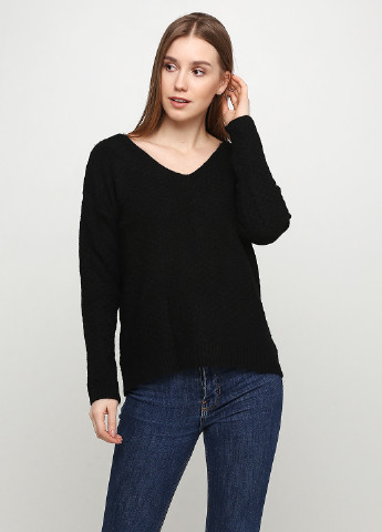 Черный демисезонный пуловер пуловер Sassofono Club