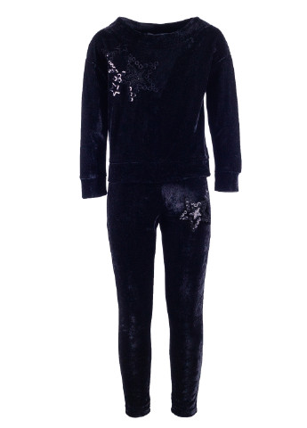 Черный демисезонный костюм (свитшот, брюки) брючный Flash
