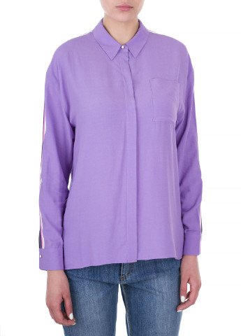 Фиолетовая кэжуал рубашка однотонная Rich & Royal