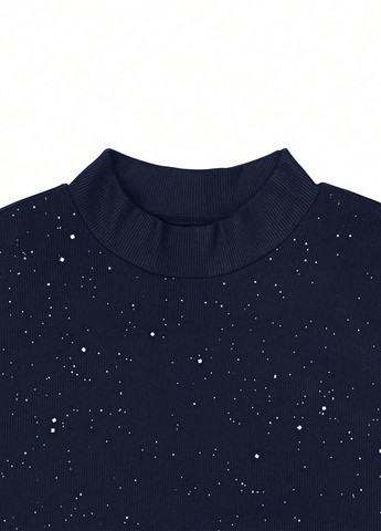 Темно-синя коктейльна сукня футляр SHEIN однотонна