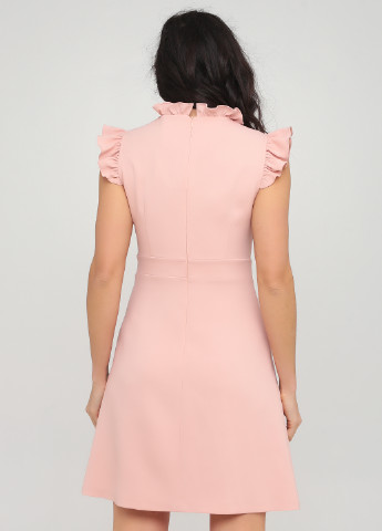Светло-розовое кэжуал платье White однотонное