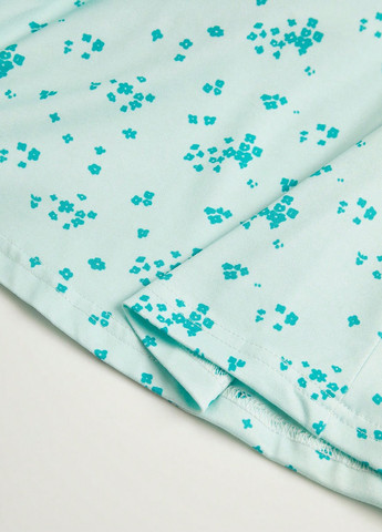 Мятное кэжуал, праздничный платье а-силуэт, клеш SHEIN с цветочным принтом