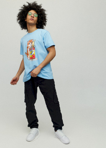 Блакитна футболка чоловіча YAPPI