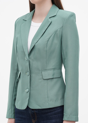 Серо-зеленый женский жакет Laura Bettini однотонный - летний