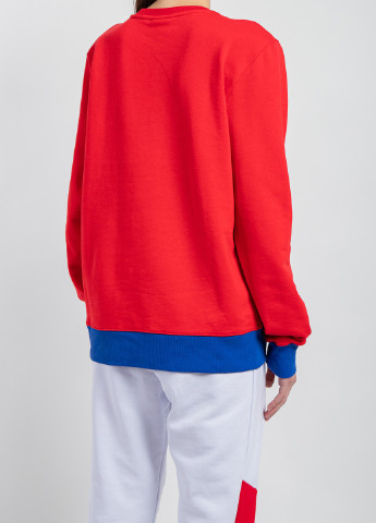 Красный красно-синий хлопковый свитшот с логотипом Supreme Spain однотонный (251905342)