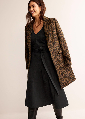 Черное кэжуал платье клеш Boden однотонное