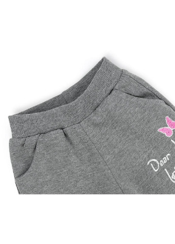 Серый демисезонный костюм десткий с олененком (11449-80g-pink) Breeze