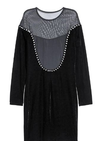 Черное кэжуал платье H&M однотонное