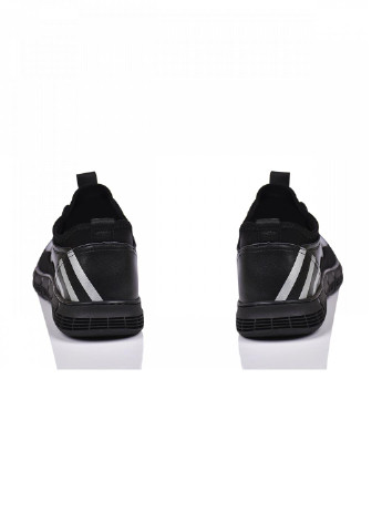 Черные демисезонные кроссовки кожаные мужские 101812 No Brand