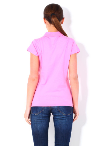 Розовая женская футболка-поло Sol's однотонная