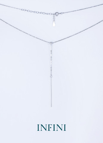 Колье серебряное Infini галстук (250563038)