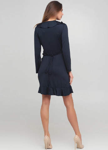 Синя кежуал сукня на запах однотонна Mela London