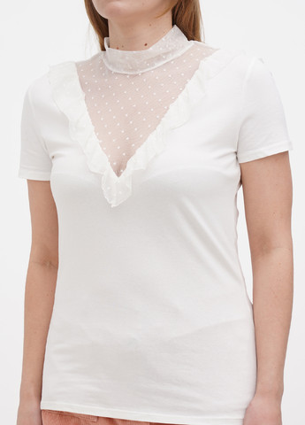 Белая летняя футболка Terranova