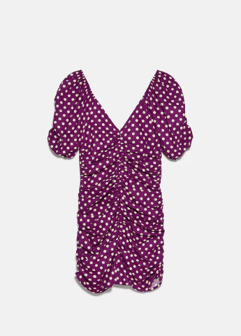 Комбінована кежуал плаття, сукня Zara в горошок