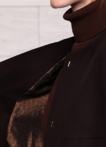 Темно-коричневе демісезонне Пальто без капюшона Mapata