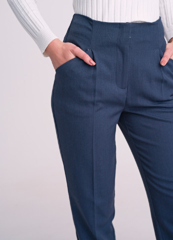 Синие кэжуал демисезонные зауженные брюки SELA
