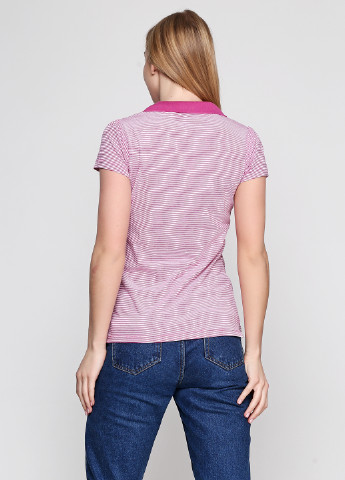 Сиреневая женская футболка-поло OVS в полоску