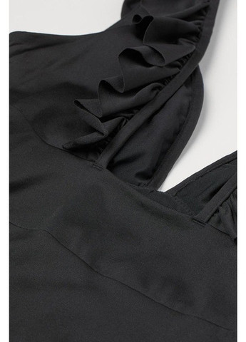 Черный летний купальник слитный H&M