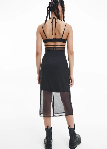 Черное вечернее платье Calvin Klein Jeans однотонное