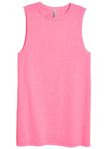 Розовое кэжуал платье платье-майка H&M однотонное