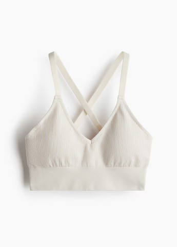 Кремовий топ бюстгальтер H&M без кісточок поліестер