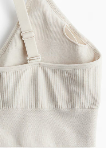 Кремовий топ бюстгальтер H&M без кісточок поліестер