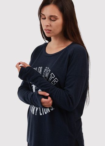 Темно-синій світшот Blue 84 напис без декору (359854790)