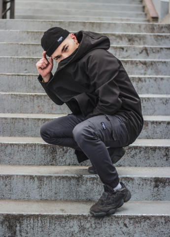 Черная демисезонная куртка-мантия assassin black Custom Wear
