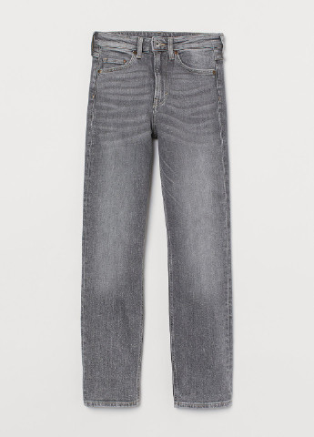 Светло-серые демисезонные прямые джинсы H&M
