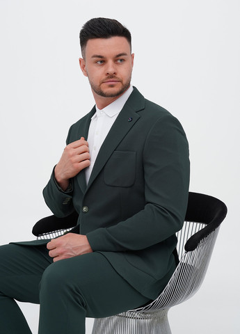 Темно-зелений демісезонний костюм (піджак, штани) брючний Trend Collection