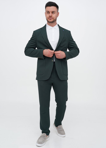Темно-зелений демісезонний костюм (піджак, штани) брючний Trend Collection