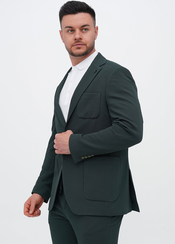 Темно-зелений демісезонний костюм (піджак, штани) брючний Trend Collection