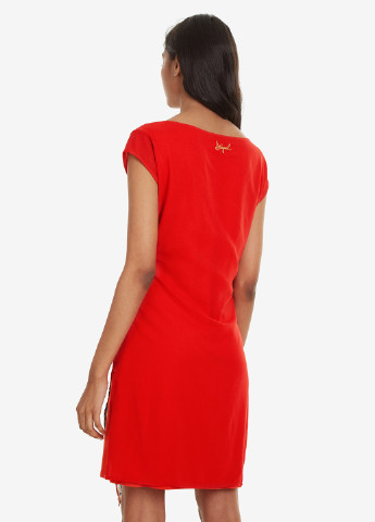 Красное кэжуал платье короткое Desigual с рисунком