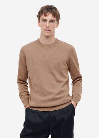 Темно-бежевый демисезонный свитер джемпер H&M