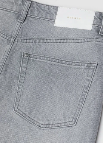 Светло-серая однотонная юбка H&M