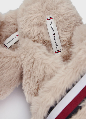 Бежевые тапочки Tommy Hilfiger с лентами