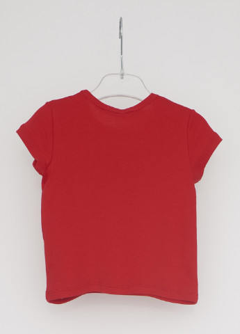 Красная летняя футболка с коротким рукавом United Colors of Benetton