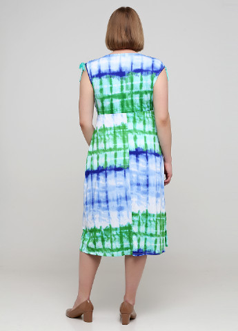 Комбинированное кэжуал платье клеш Avon с абстрактным узором