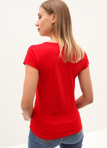 Красная летняя футболка Poncik