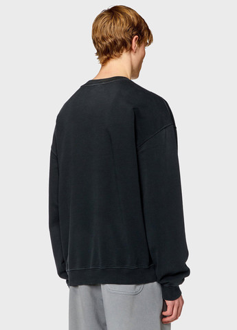 Черный свитшот Diesel надпись нашивки (347656485)