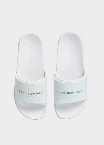 Белые кэжуал, пляжные шлепанцы Calvin Klein Jeans