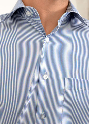 Голубой кэжуал рубашка в полоску Ager с длинным рукавом