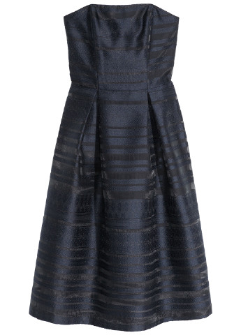 Темно-синя коктейльна сукня в стилі армпір H&M однотонна