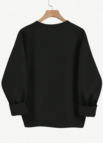 Черный свитшот SHEIN новогодний без декора (353087104)